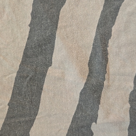 Marc by Marc Jacobs Army Green/Black Stripe Cap Sleeve Cotton Tee - Picture 3 of 7